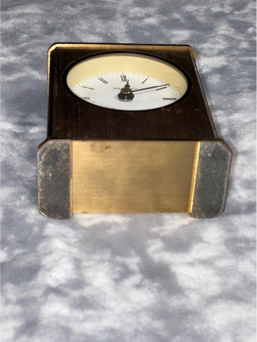 VTG Tiffany & Co. Vintage Brass Desk Clock - Picture 6 of 6